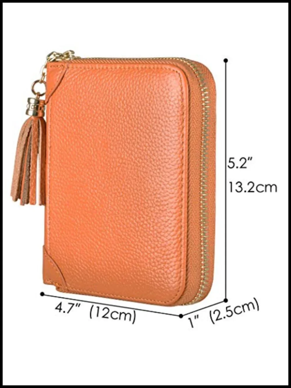 Genuine Cowhide Leather Credit Card Holder Wallet with RFID Blocking